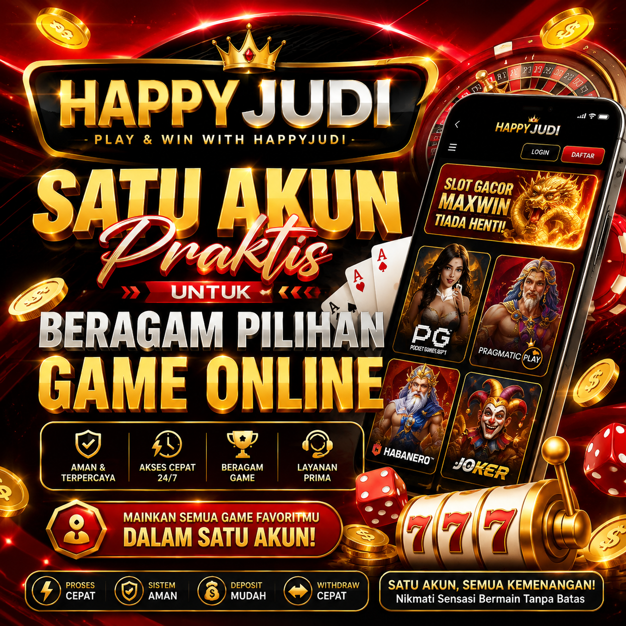 Happyjudi – Satu Akun Praktis untuk Beragam Pilihan Game Online